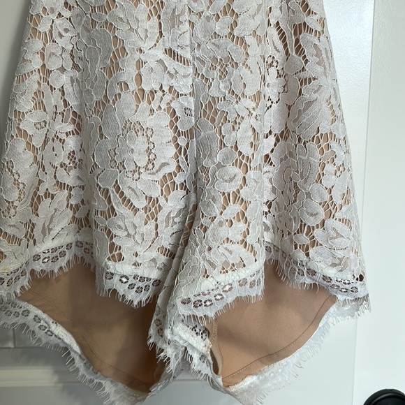 Endless Rose White Lace Romper Cut Out Lined Sorority Party Anthro Sz M - Picture 6 of 12
